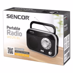 Sencor SRD 210 BS Radio portable Personnel Analogique Noir, Gris, Métallique