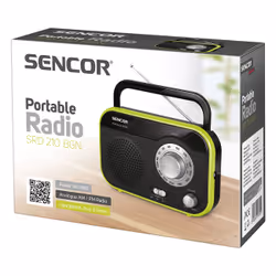 Sencor SRD 210 BGN Radio portable Analogique Noir, Vert, Argent
