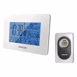 Sencor SWS 51 W, Blanc, Hygromètre d'intérieur, Thermomètre d'intérieur, Hygromètre extérieur, Thermomètre d'extérieur, hygro ...