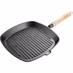 Lamart LT1063, Carré, Poêle grill, Noir, 280 °C, Fonte, Vitrocéramique, Gaz, Induction