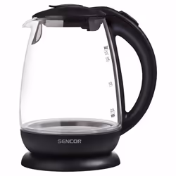 Sencor SWK 1785BK, 1,7 L, 2200 W, Noir, Verre, Acier inoxydable, Indicateur de niveau d'eau, Arrêt de sécurité en cas de surc ...