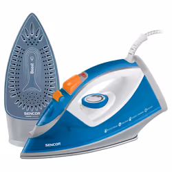 Sencor SSI 7710BL, Fer à repasser à sec ou à vapeur, Semelle en céramique, 3 m, 120 g/min, Bleu, Blanc, 25 g/min