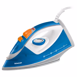 Sencor SSI 7710BL Fer à repasser à sec ou à vapeur Semelle en céramique 2400 W Bleu, Blanc