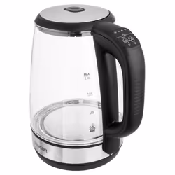 Sencor SWK 2090BK bouilloire 2 L 2200 W Noir, Acier inoxydable, Transparent