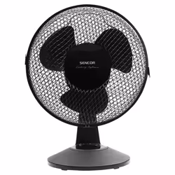 Sencor SFE 2311BK, Ventilateur à lame domestique, Noir, Table, 51 dB, 23 cm, 801,6 m³/h