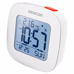 Sencor SDC 1200 W, Réveil numérique, Carré, Blanc, 0 - 60 °C, F, °C, Sonnette