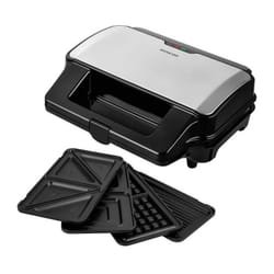 Sencor - Appareil a croque-monsieur 4 en 1 ssm 9940SS - 900 w - 4 plaques - Boîtier CoolTouch - Argent