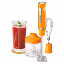 Sencor SHB 4463OR-EUE3, Mélangeur par immersion, 0,7 L, Fonction d'impulsion, Pileur de glace, 1000 W, Orange, Acier inoxydab ...