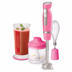 Sencor SHB 4468RS-EUE3, Mélangeur par immersion, 0,7 L, Fonction d'impulsion, Pileur de glace, 1000 W, Rose, Acier inoxydable