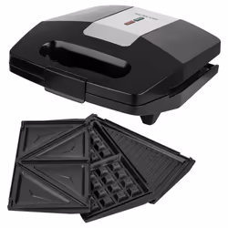 Sencor SSM 9410SS gaufrier et appareil à croque-monsieur 700 W Noir, Argent