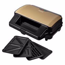 Sencor SSM 9977CH gaufrier et appareil à croque-monsieur 900 W Noir, Champagne