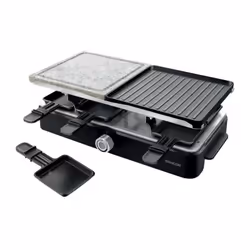Découvrez l'appareil a raclette SENCOR SBG 0260BK, un gril 2 en 1 avec contrôle de température réglable. Il dispose d'une gra ...