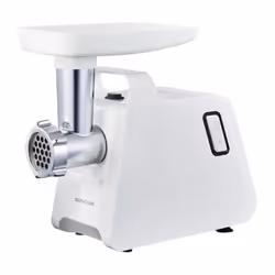 Le hachoir a viande SENCOR SMG 4410WH, puissant avec 500 W, hache jusqu'a 1,7 kg/min. Équipé de 3 disques en acier pour diffé ...