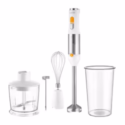 Découvrez le mixeur plongeant SENCOR SHB 6301WH, puissant avec 1200 W. Il inclut un fouet, un hachoir, un mousseur a lait et ...