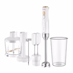 Le mixeur plongeant Sencor SHB 6441WH est un appareil 4 en 1 puissant de 1200 W. Il dispose d'une technologie Titanium QuadBl ...