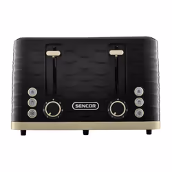 Grille-pain 4 fentes haute performance Le grille-pain SENCOR STS 7551BK allie puissance et polyvalence avec ses 1600 W et ses ...