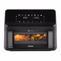 Découvrez la friteuse a air Sencor SFR 9650BK, avec une capacité de 9L et 8 programmes de cuisson. Réglez la température de 8 ...