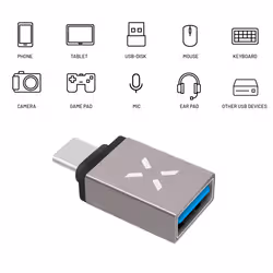 FIXED FIXA-UC-GR changeur de genre de câble USB-C USB-A Gris - Vue supplémentaire 3