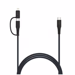 FIXED FIXDB-CCL2-GR câble USB USB 2.0 2 m USB C USB C/Lightning Noir - Vue supplémentaire 2
