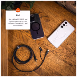 FIXED FIXDB-CCL2-GR câble USB USB 2.0 2 m USB C USB C/Lightning Noir - Vue supplémentaire 6