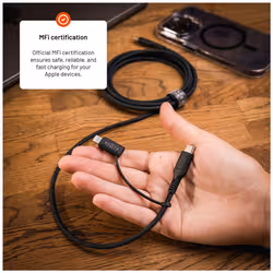 FIXED FIXDB-CCL2-GR câble USB USB 2.0 2 m USB C USB C/Lightning Noir - Vue supplémentaire 7