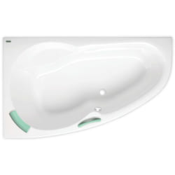 160 x 95 cm Luiza baignoire d'angle orientation gauche en acrylique, sans pieds, blanc (LU1600L) - Siko