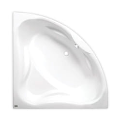 150x150 cm Royale baignoire d'angle en acrylique, gauche et droite, sans pieds, blanc (RO1500NEW) - Siko