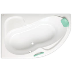 160 x 100 cm Fortuna Plus baignoire d'angle orientation droite en acrylique, sans pieds, blanc (FO1600PPLUS) - Siko