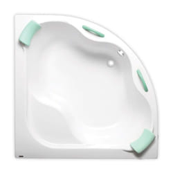 140 x 140 cm Samanta Plus baignoire d'angle en acrylique, sans pieds, blanc (SM1400PLUS) - Siko