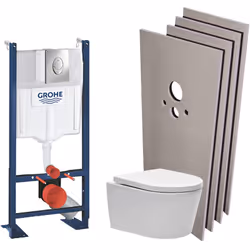 Description générale Le Pack Rapid SL autoportant est une solution complète pour les toilettes modernes, comprenant un bâti-s ...