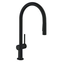 Talis M54 Mitigeur de cuisine 210, avec douchette extractible 2 jets, Noir mat (72800670) - Hansgrohe
