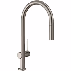 Caractéristiques du Mitigeur de cuisine 210, avec douchette extractible 2 jets, Aspect acier inox (72800800) : ComfortZone 21 ...