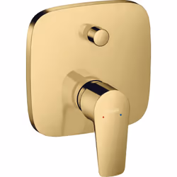 Caractéristiques du set de finition pour mitigeur bain/douche encastré, Aspect Doré poli Hansgrohe Talis E (71745990) : 2 sor ...