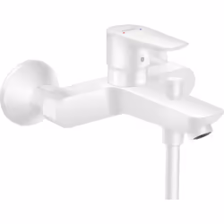 Caractéristiques du mitigeur bain/douche avec Limiteur de température, Blanc mat Hansgrohe Talis E (71740700) : Longueur 194m ...