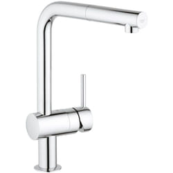Grohe - Minta Mitigeur de cuisine avec rotation 360° et douchette, Chrome (32168000)