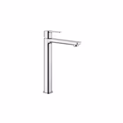 Monotrou sur plage Levier de commande métallique Version rehaussée GROHE SilkMove Cartouche en céramique 28 mm avec limiteur  ...