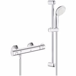 Profitez de toutes les technologies innovantes de Grohe sur cet ensemble de douche avec mitigeur thermostatique et douche 2 j ...