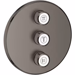 Caractéristiques du Panneau de contrôle 3 sorties, Hard Graphite brossé, Grohe Grohtherm SmartControl (29122AL0) : A associer ...