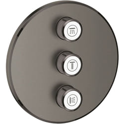 Grohe - Grohtherm SmartControl Panneau de contrôle 3 sorties, Hard Graphite brossé (29122AL0)