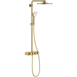 Euphoria Smartcontrol System 310 Duo, Colonne de douche avec mitigeur thermostatique, Cool Sunrise brossé (26507GN0) - Grohe