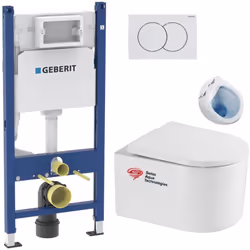 Description générale Le Pack WC Bâti-support Duofix inclut un bâti-support Geberit de 112 cm, un WC suspendu sans bride de la ...