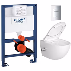 Découvrez notre pack WC haut de gamme, alliant innovation, confort et esthétique. Avec le bâti Grohe Rapid SL assurant une in ...