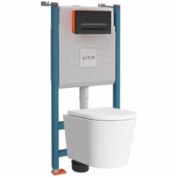 Caractéristiques du Pack WC Bâti-support autoportant V-Fix Core + WC SAT sans bride et fixations invisibles + Plaque noire ma ...