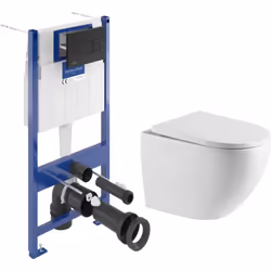 Caractéristiques du Pack WC bâti-support sol mur + WC Swiss Aqua Technologies Tornado Quiet sans bride + Abattant SoftClose + ...