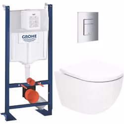 Caractéristiques du Pack WC Bâti-support autoportant Rapid SL + WC SAT Tornado sans bride + Abattant SoftClose + Plaque chrom ...