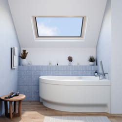 150x100 cm Laguna Fortuna Plus baignoire asymétrique en acrylique, droite + tablier 150 cm + pieds, blanc (FO1500PPLUS-SET1) - Siko