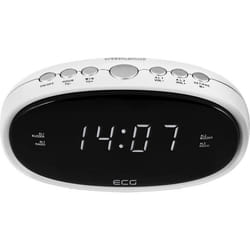 ECG RB 010 - Radio réveil FM blanc -230V + pile en cas de coupure de courant