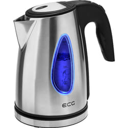 ECG RK 1740 bouilloire 1,7 L 2000 W Noir, Acier inoxydable
