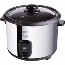 ECG RZ 19 cuiseur à riz 1,8 L 700 W Noir, Acier inoxydable