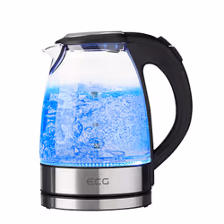 ECG RK 1776, 1,7 L, 2200 W, Noir, Argent, Transparent, Verre, Plastique, Acier inoxydable, Indicateur de niveau d'eau, Arrêt  ...
